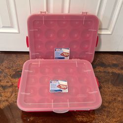 1 Sterilite  Ornament Box, Used, Perfect Condition