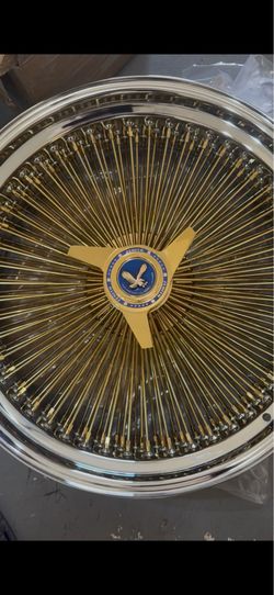22” Wire Wheels 4x Gold Zenith Style