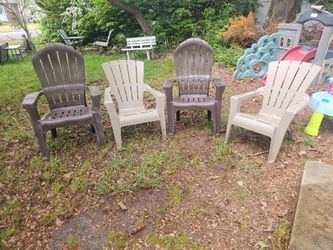 Price is firm.. extra large extra high heavy resin Adirondack chairs