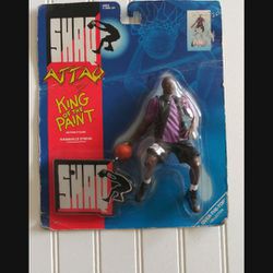 Vintage 1993 Shaq Attaq King of the Paint sealed action figure