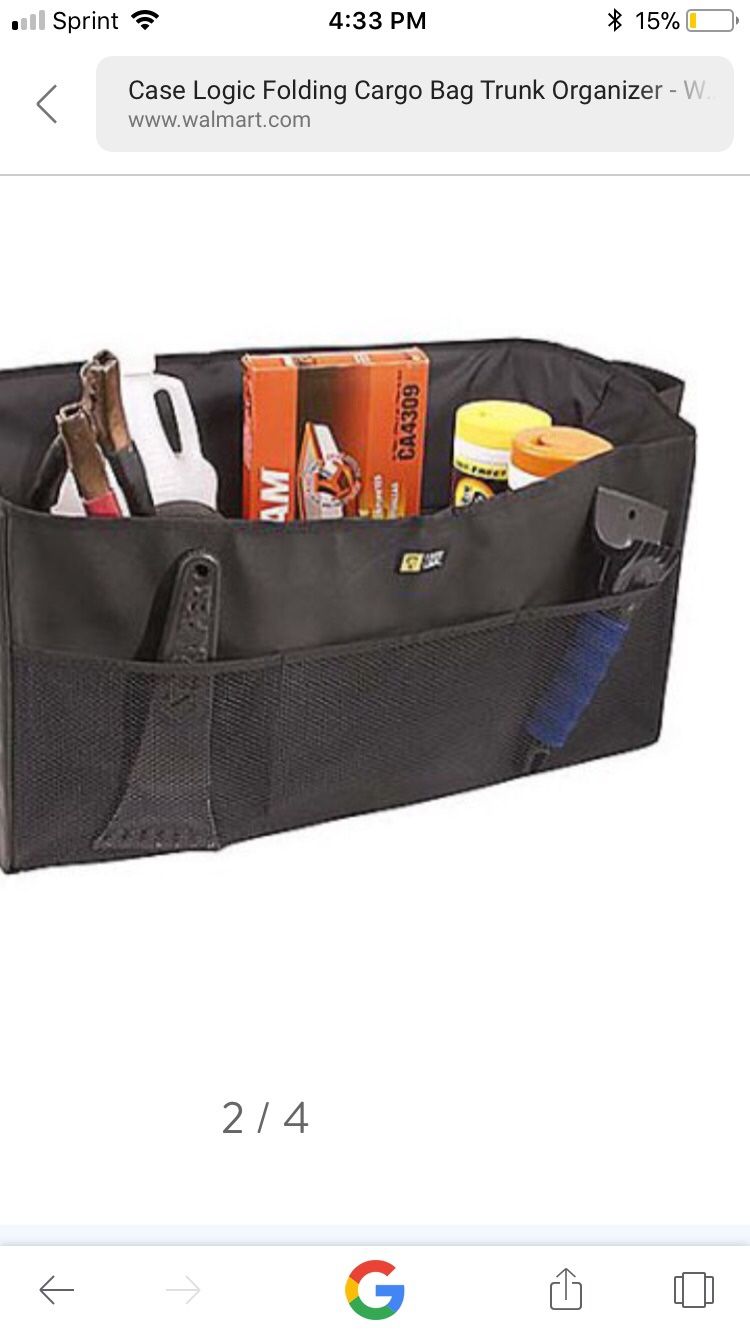 Case logic trunk organizer