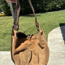 Brown Suede Purse 