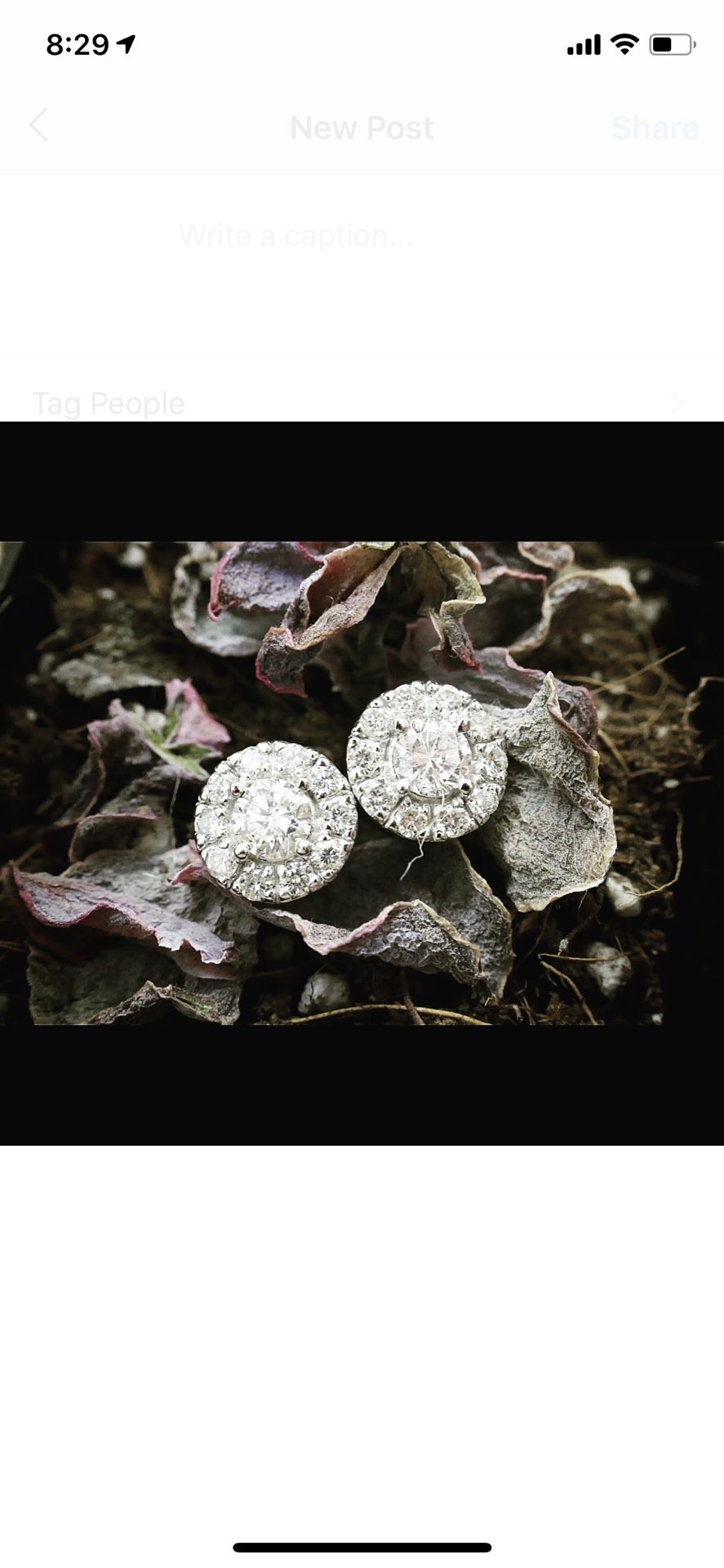 Round brilliant halo earrings 1.36ctw