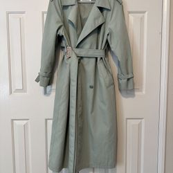 London Fog Rare Teal Trench Coat