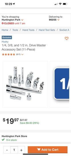 Néw Husky 11-piece Drive Master Accessory Set