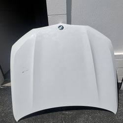 2019-2025 G05/X5 G06/X6  BMW FRONT HOOD BONNET WHITE COLOR WITH A SMALL DAMAGE SEE PICTURES 
