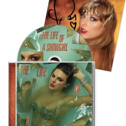 Taylor Swift - The Life of a Showgirl CD + Hand Signed Photo 1 × 1