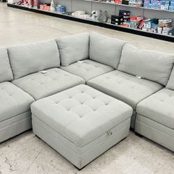Tisdale 6-piece Modular Fabric Sectional
