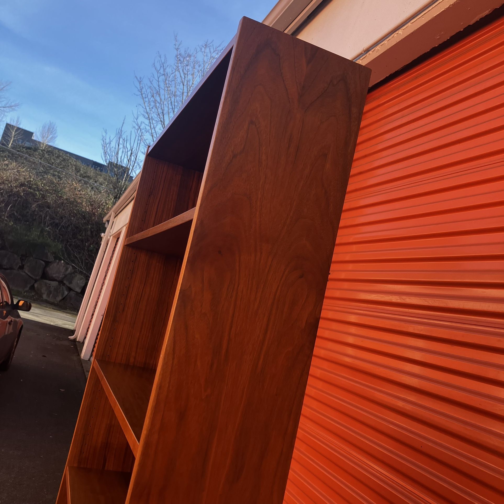 Tall Vintage Mid Century Teak Bookshelf