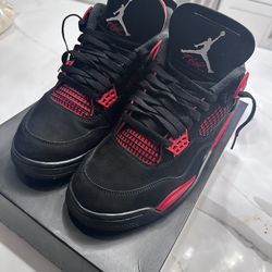 Jordan Air Jordan 4 Retro Red Thunder Black Red Men's Basketball Sneakers