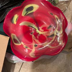Vintage Red Bowl 