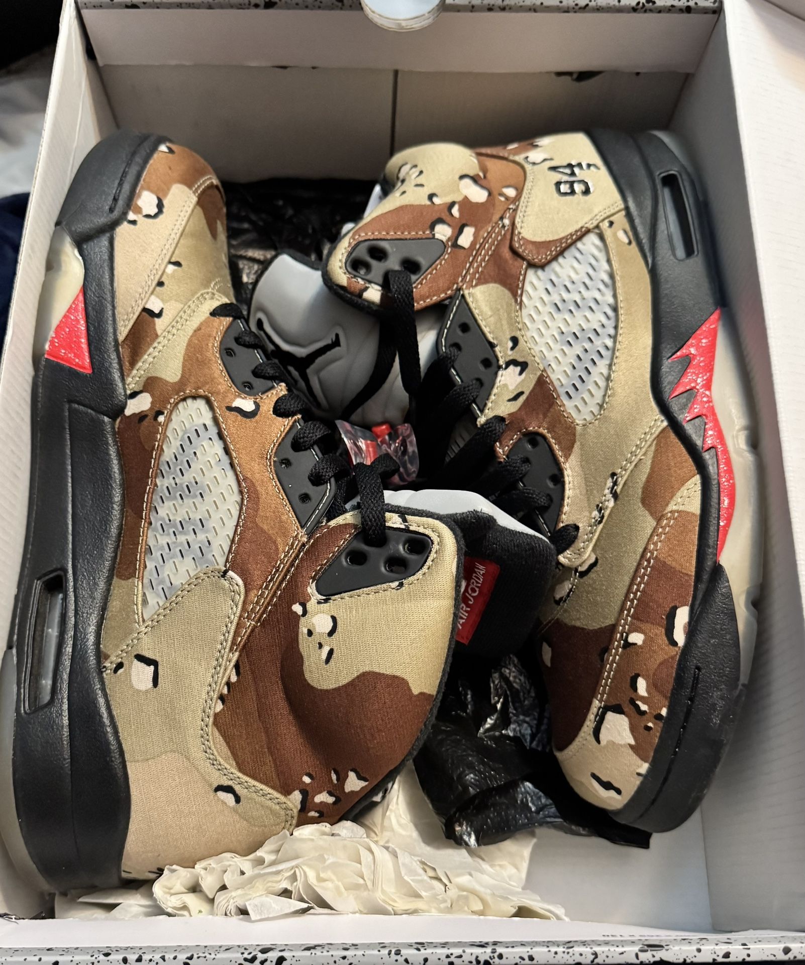 Jordan 5 Retro Supreme Desert Camo Size 11