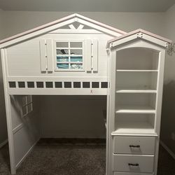 Furniture bedroom tree house twin loft bed