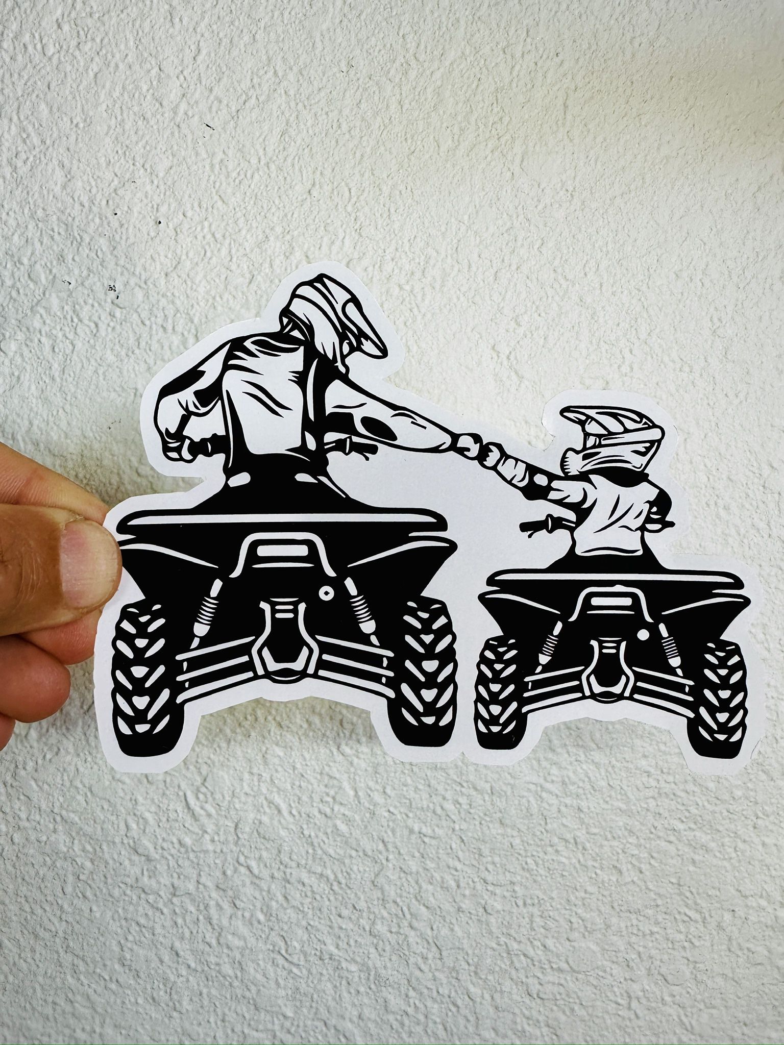 Atv Like Father Like Son Daughter Sticker Four Wheeler Decal Car Bumper Window
