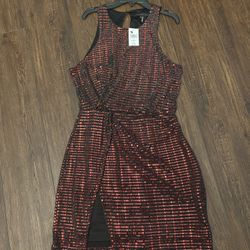 Red And Black Sparkly Dress