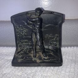 Antique Bronze Golfer Bookend