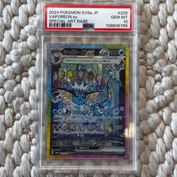 Pokemon Vaporeon #205 PSA 10 Prismatic Evolutions SIR