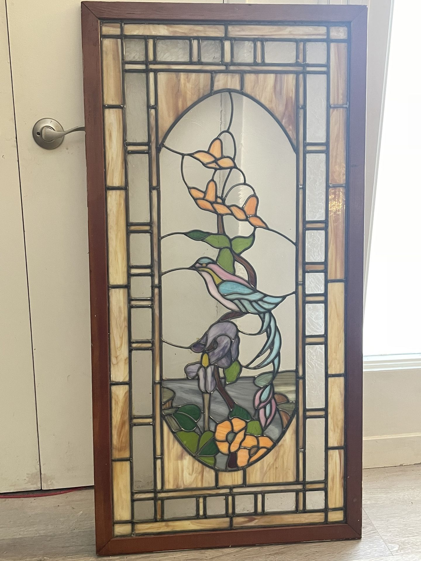 Gorgeous Stain Glass Window In Perfect Condition
