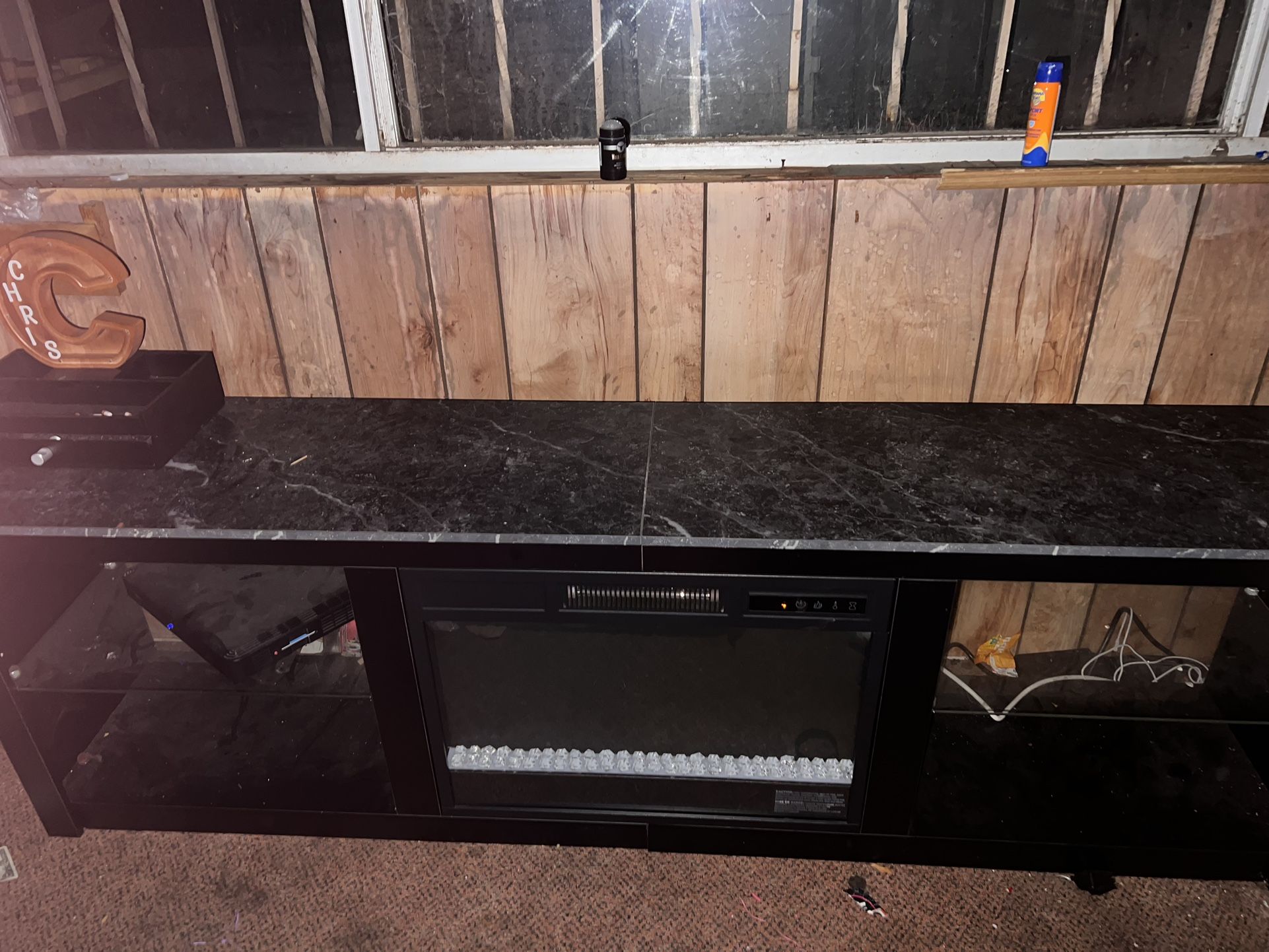 Tv Stand With Fire Place 