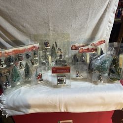 Vintage Christmas Village accessories.