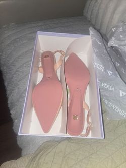 Vice versa Nude Pointed-Toe Slingback Flats