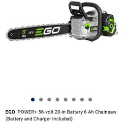 EGO CS2005 20" Cordless Chain Saw with Digital Display, 6Ah Battery & Charger NEW IN THE Box