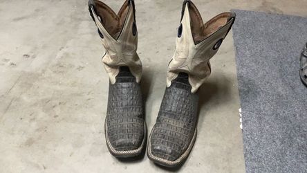 Caiman Leather Western Cowboy Boots Men’s size 12EE Composite toe