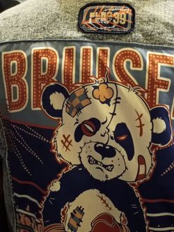 BLAC LEAF DENIM JACKET  " BRUISED BUT NOT BROKEN" SIZE LARGE