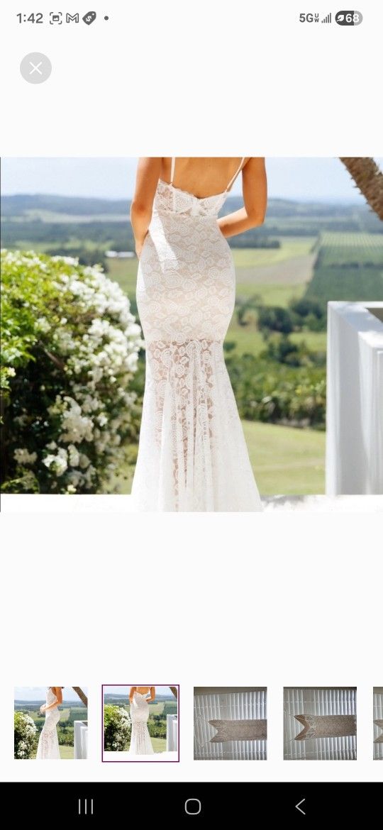 Elegant White Lace Dress