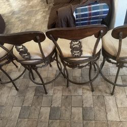 Wooden Bar Stools (4)