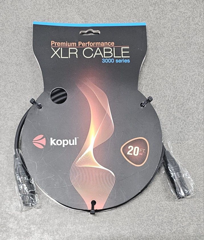 NEW Kopul Premium Performance 3000 Series XLR M to XLR F Microphone Cable 20'