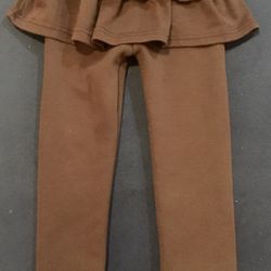 Girl’s Skirt Covered Leggings with Plush Warm Lining