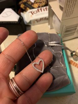 🌸BUY 1 Get 1 FREE JEWELRY SALES EVENT🌸 ❤️ shaped Pave Set Necklace