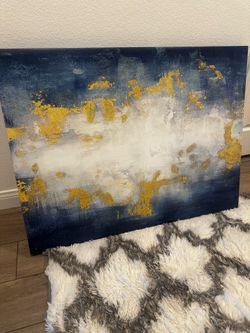 Blue and Gold wall painting