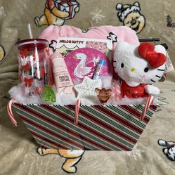 hello kitty christmas basket