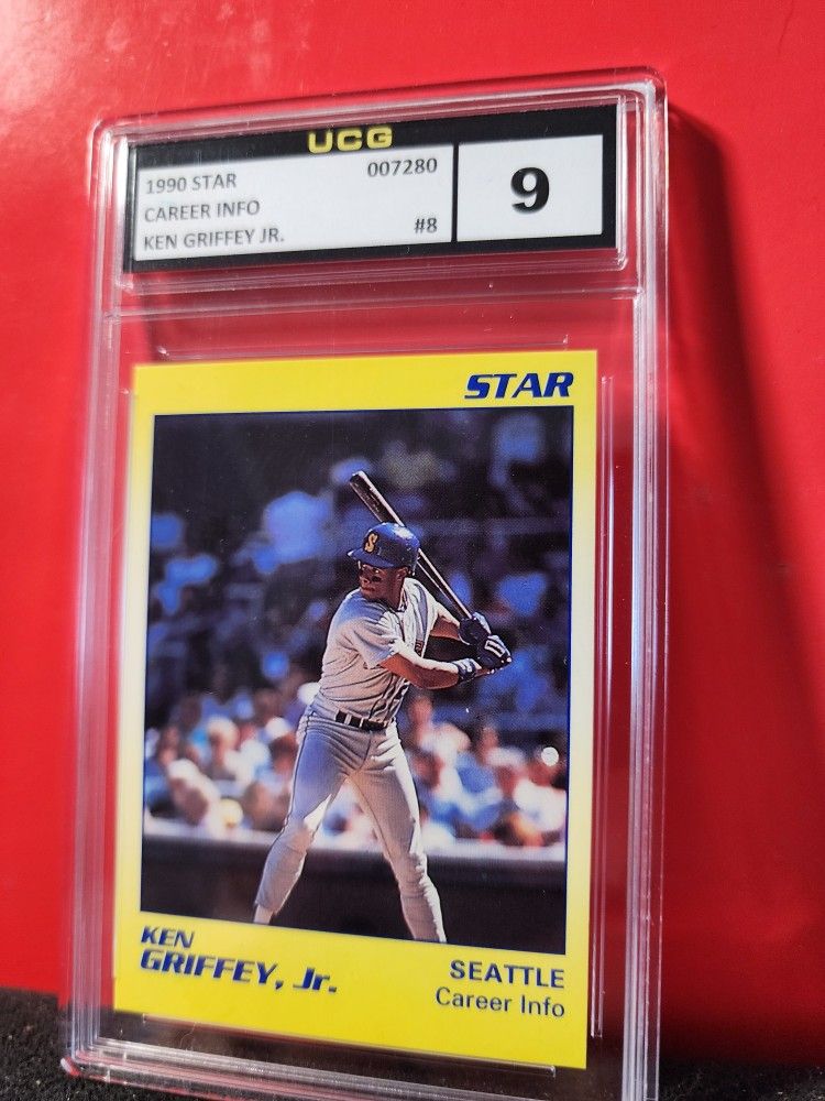 Ken Griffey Jr 1990 The Star Company #8 Career info UCG MINT 9