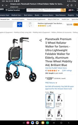 Ultralight 3 Wheel Walker