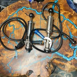 Micromatic & Banner Dual Keg Tap Setup – Chrome D-System Couplers w/ Hoses & Pump Handles – Draft Beer Equipment
