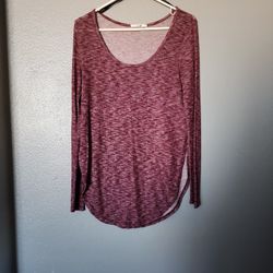 Burgundy Tunic Shirt Size Small