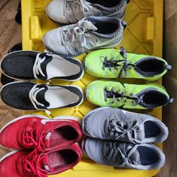 4 Pair Nike Shoes And 1 Generic Pair Shoes