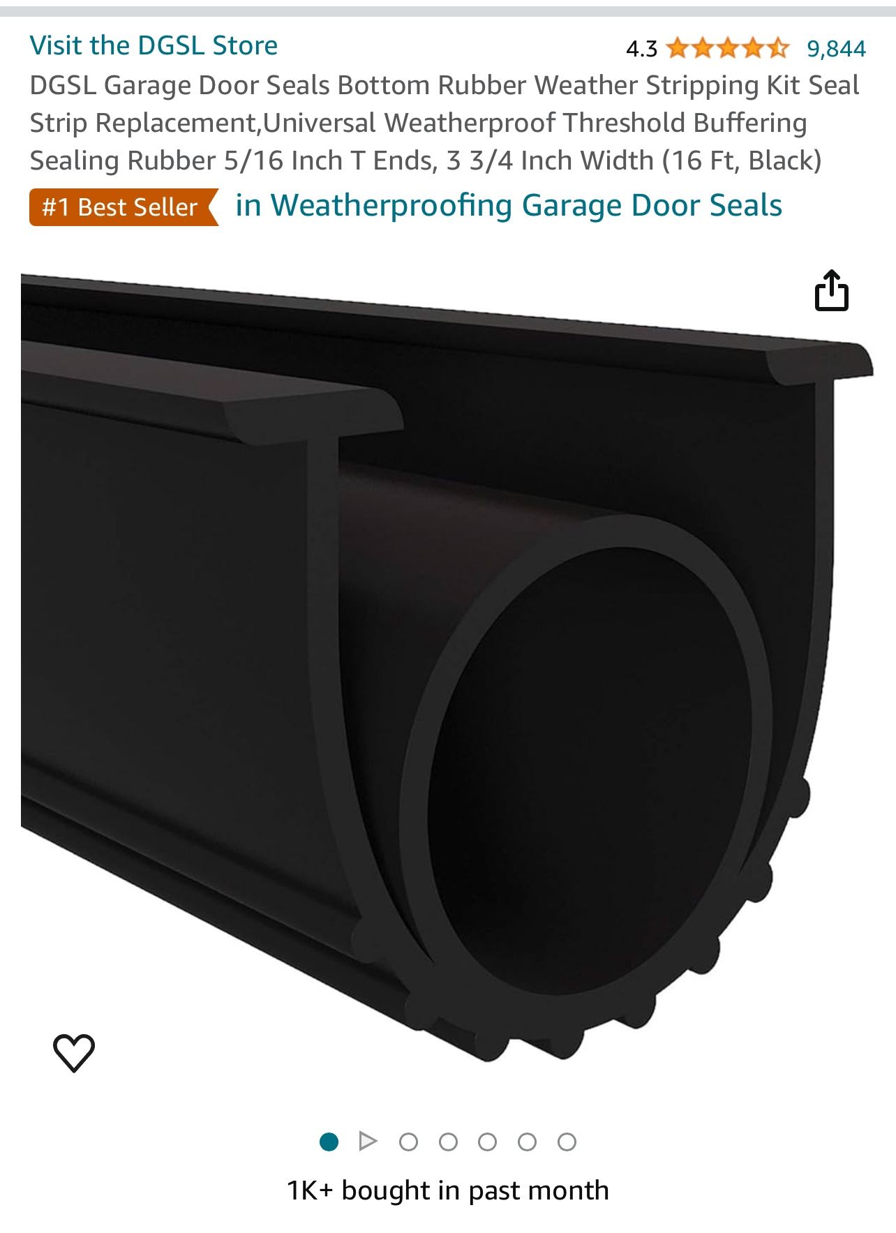 Garage door seal 