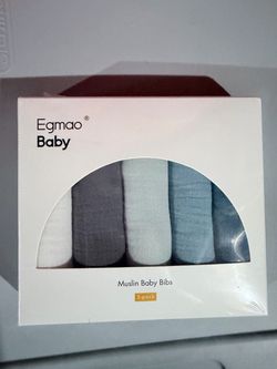 Egmao Baby Muslin Baby Bibs 5-Pack