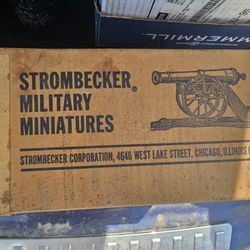 Vintage Case Of 12 Strombecker Military Miniatures Battle  In Box Never Opened 