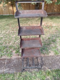 Rustic metal shelf/display/kitchen rack
