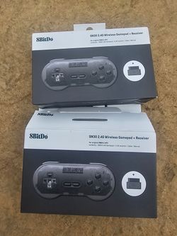 8BitDo SN30 2.4G Wireless Gamepad + Receiver (x2)
