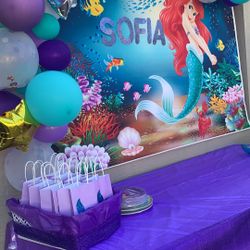 Mermaid Girl Party Decor Balloons Banner (the without Name) 