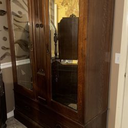 Antique Mirrored Armoire