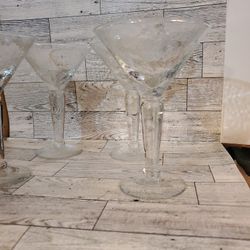 Vintage Heavy Hammered Textured Glass