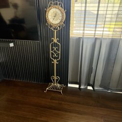 Vintage Standing Metal Clock