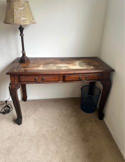 Antique world map desk